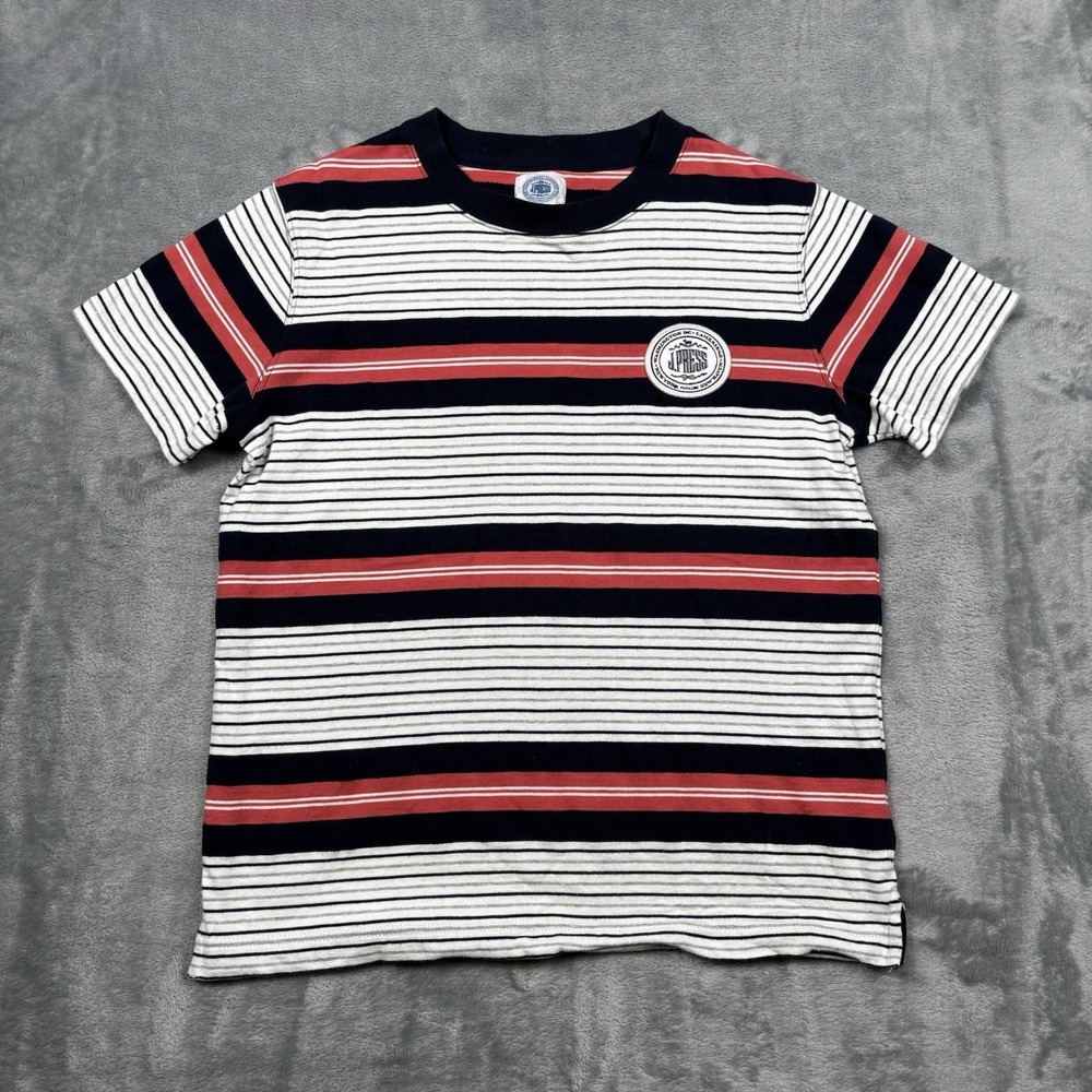 J Press Shirt Boys Large Striped Pullover Crewneck T-Shirt Youth 160/Large